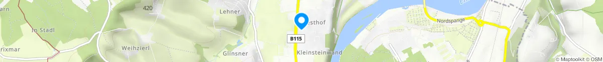 Kartendarstellung des Standorts für Apotheke am Resthof in 4400 Steyr